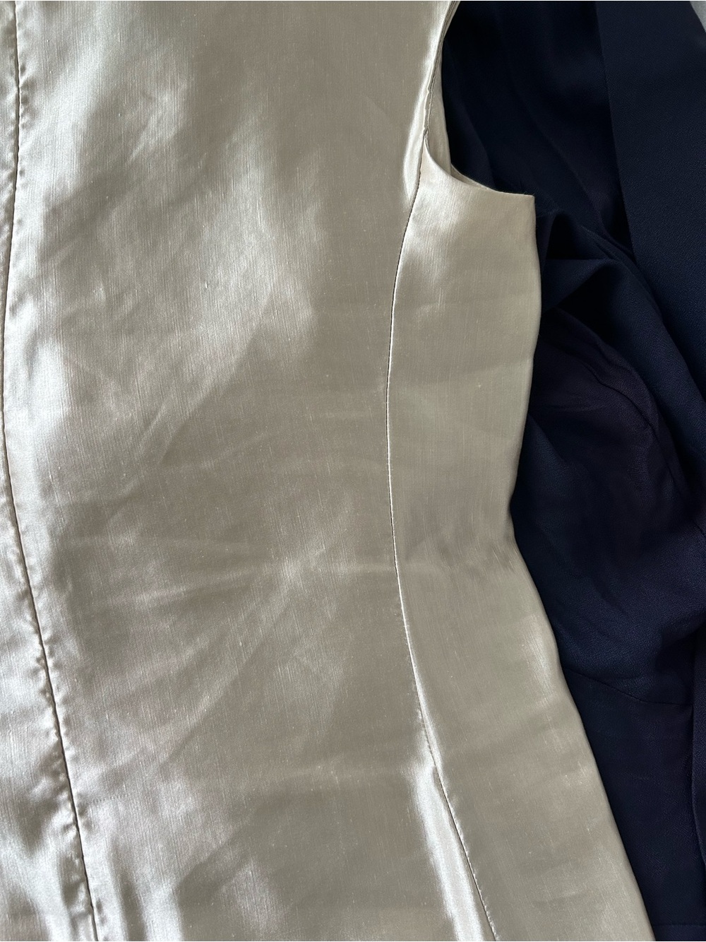 Cittadino Milano Italy Silk Dress in Champagne Color - Picture 7 of 12